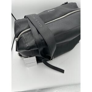 Givenchy Black Leatger Pebble Textured Large Pandora Travel Bag